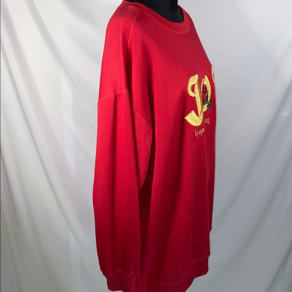 Honors Christmas Sweatshirt Joy Red Plus Size 26/28 - Picture 4 of 6
